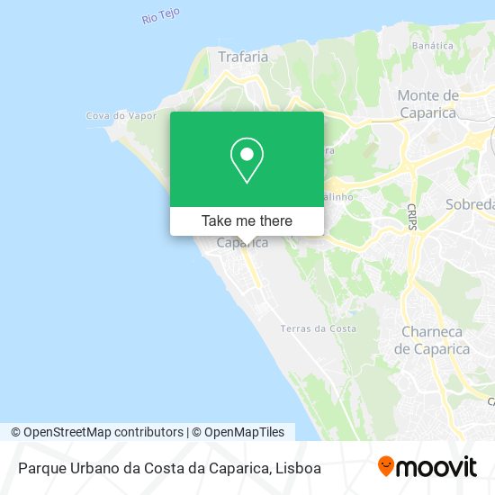 Parque Urbano da Costa da Caparica mapa