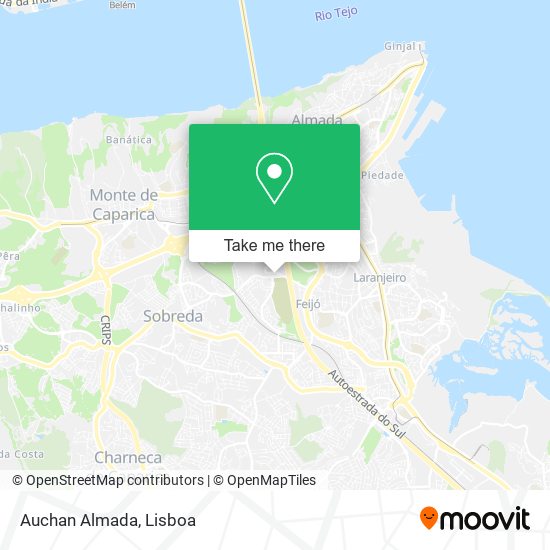 Auchan Almada mapa