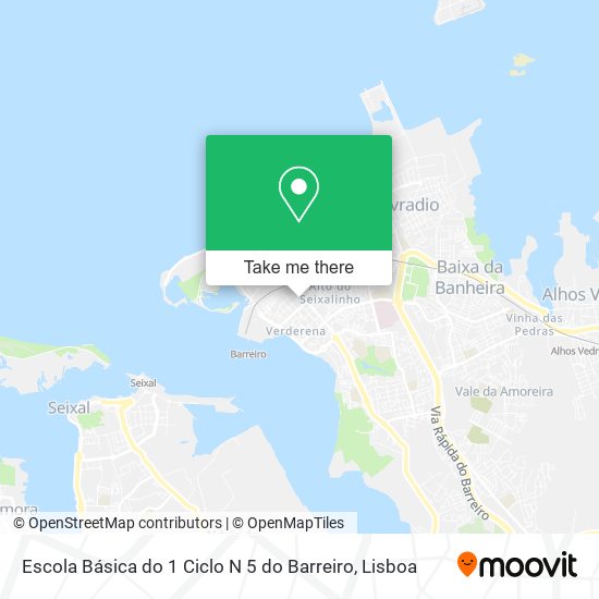 Escola Básica do 1 Ciclo N 5 do Barreiro mapa