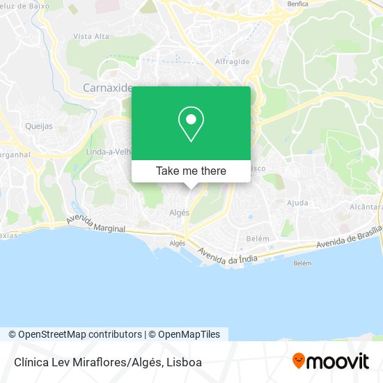 Clínica Lev Miraflores/Algés mapa