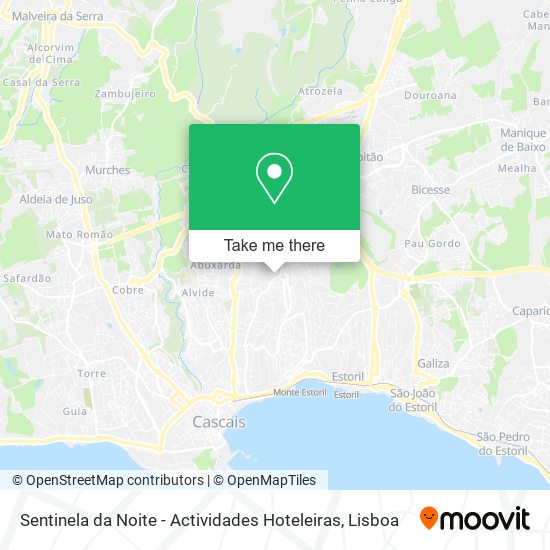 Sentinela da Noite - Actividades Hoteleiras mapa