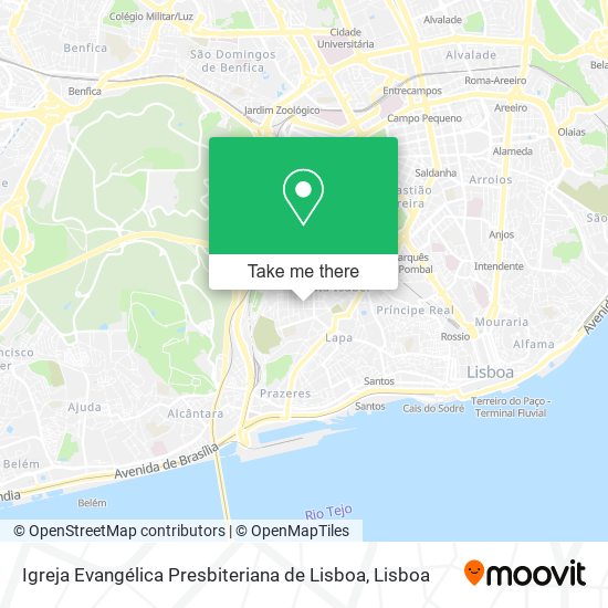 Igreja Evangélica Presbiteriana de Lisboa map