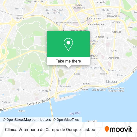 Clínica Veterinária de Campo de Ourique map