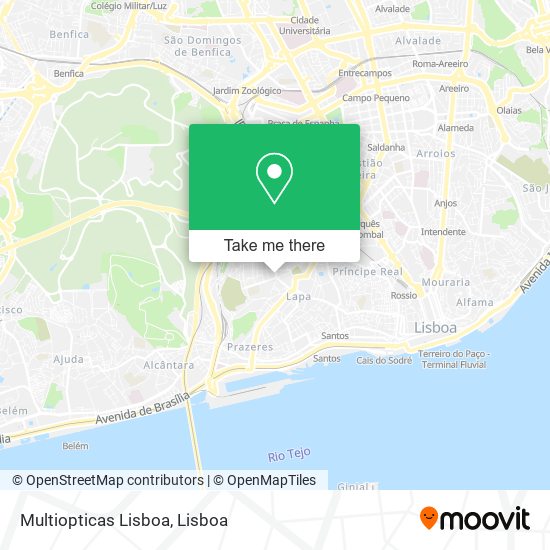 Multiopticas Lisboa map