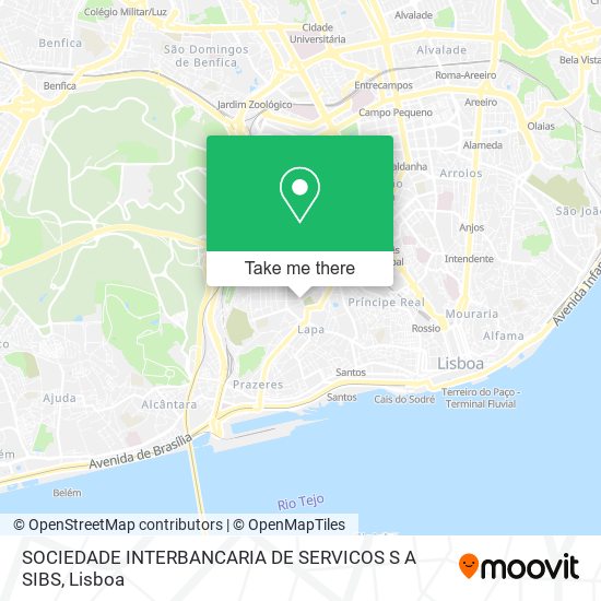 SOCIEDADE INTERBANCARIA DE SERVICOS S A SIBS map