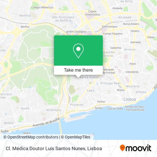 Cl. Médica Doutor Luís Santos Nunes mapa