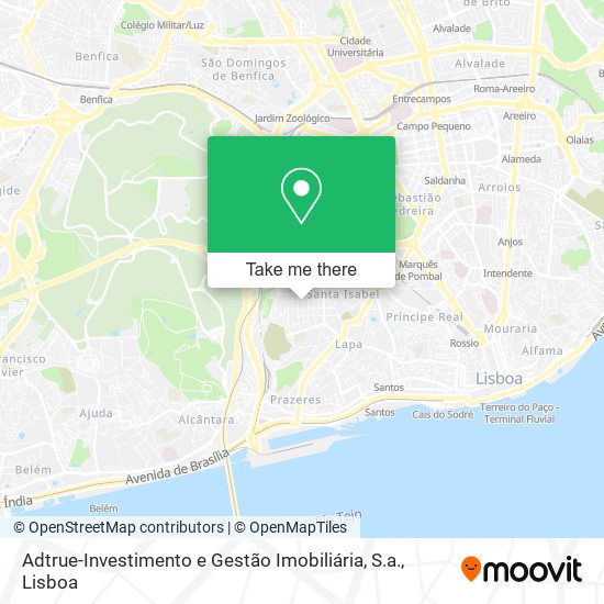 Adtrue-Investimento e Gestão Imobiliária, S.a. mapa