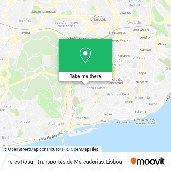 Peres Rosa - Transportes de Mercadorias mapa