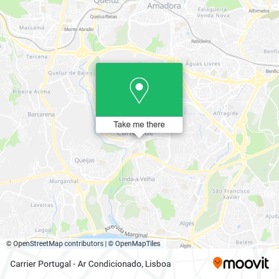 Carrier Portugal - Ar Condicionado mapa