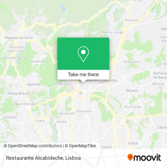 Restaurante Alcabideche mapa