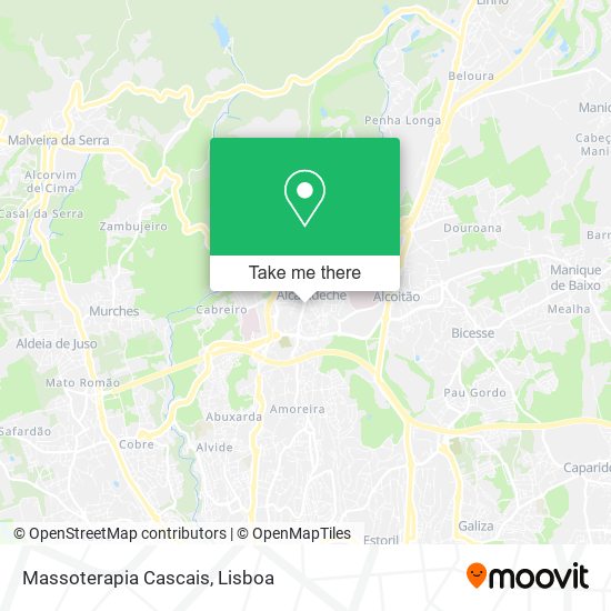 Massoterapia Cascais mapa