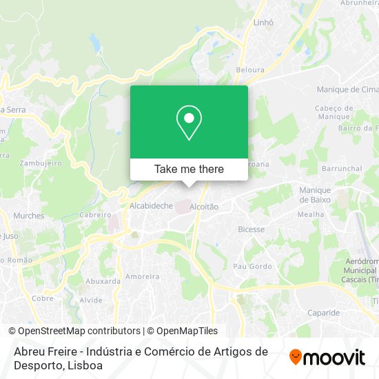 Abreu Freire - Indústria e Comércio de Artigos de Desporto map
