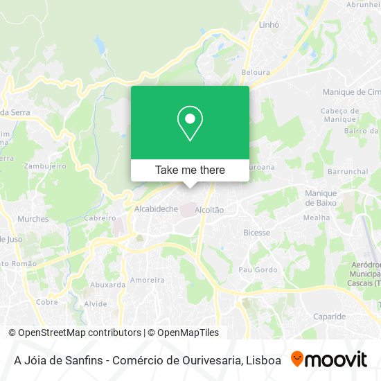 A Jóia de Sanfins - Comércio de Ourivesaria map
