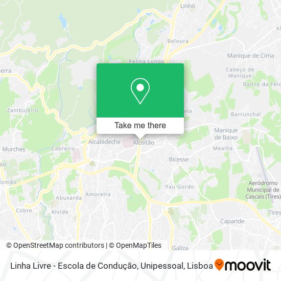 Linha Livre - Escola de Condução, Unipessoal map