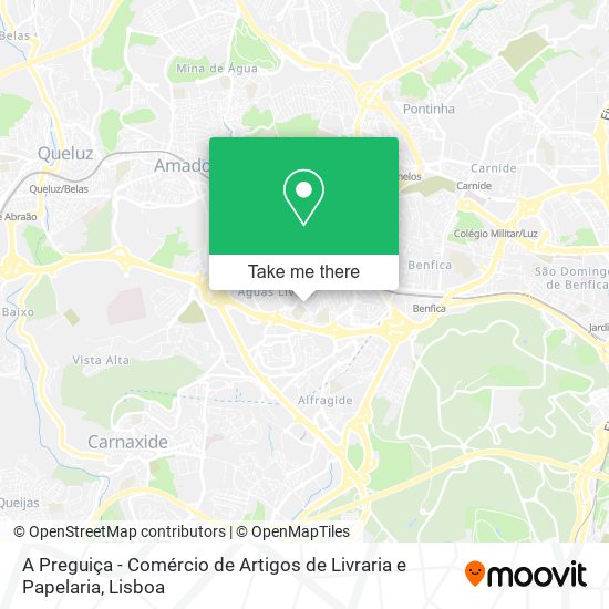 A Preguiça - Comércio de Artigos de Livraria e Papelaria mapa