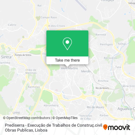 Prediserra - Execução de Trabalhos de Construç.civil Obras Publicas map
