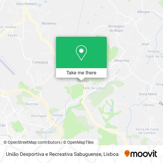 União Desportiva e Recreativa Sabuguense mapa