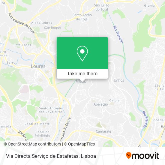 Via Directa Serviço de Estafetas map