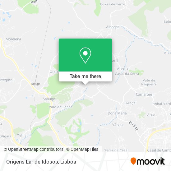 Origens Lar de Idosos mapa