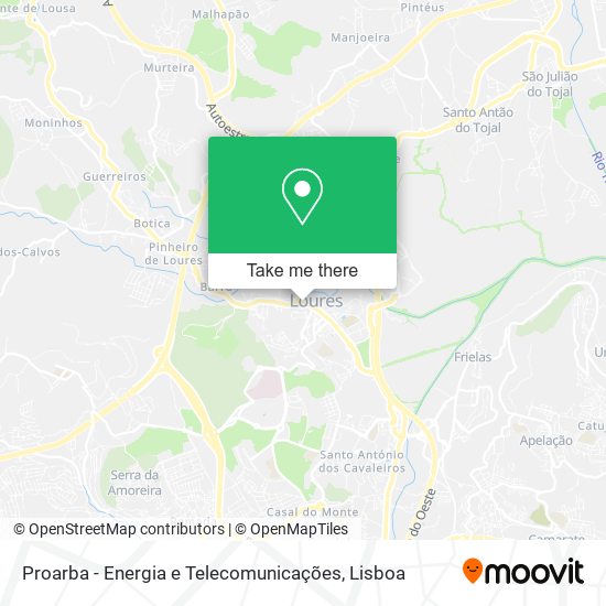 Proarba - Energia e Telecomunicações mapa