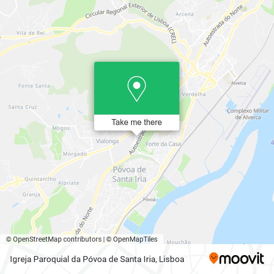 Igreja Paroquial da Póvoa de Santa Iria mapa