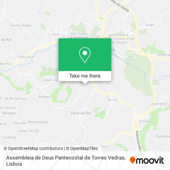 Assembleia de Deus Pentecostal de Torres Vedras map
