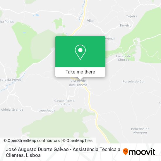 José Augusto Duarte Galvao - Assistência Técnica a Clientes map