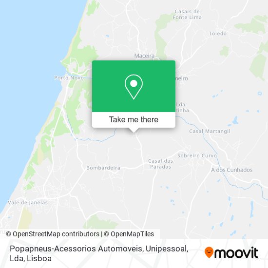 Popapneus-Acessorios Automoveis, Unipessoal, Lda mapa