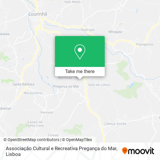 Associação Cultural e Recreativa Pregança do Mar mapa