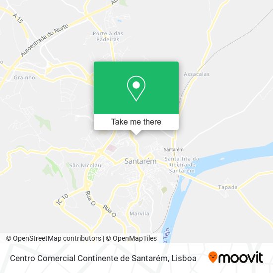 Centro Comercial Continente de Santarém map