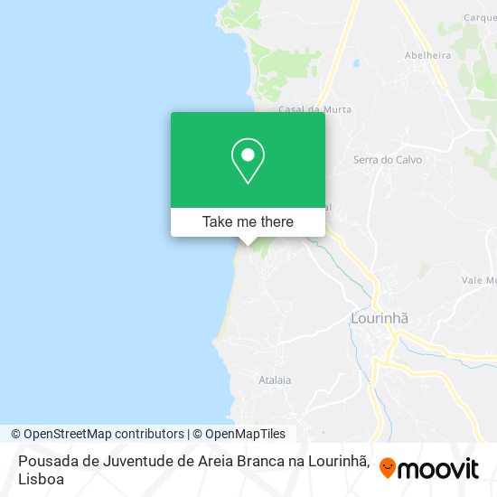Pousada de Juventude de Areia Branca na Lourinhã map