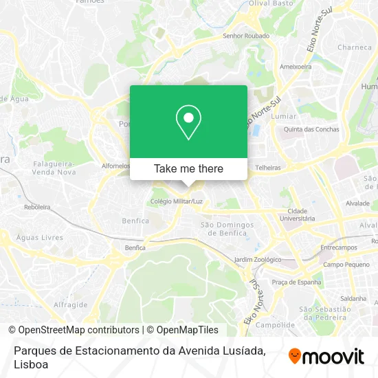 Parques de Estacionamento da Avenida Lusíada map