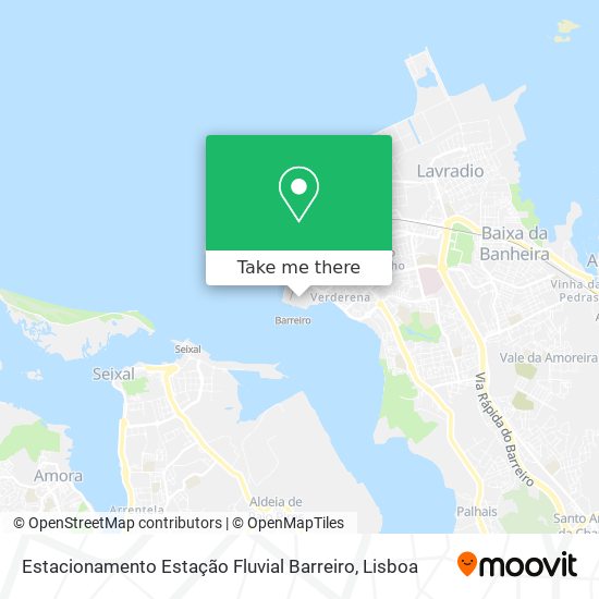 Estacionamento Estação Fluvial Barreiro map