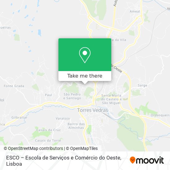 ESCO – Escola de Serviços e Comércio do Oeste mapa