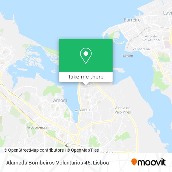 Alameda Bombeiros Voluntários 45 mapa