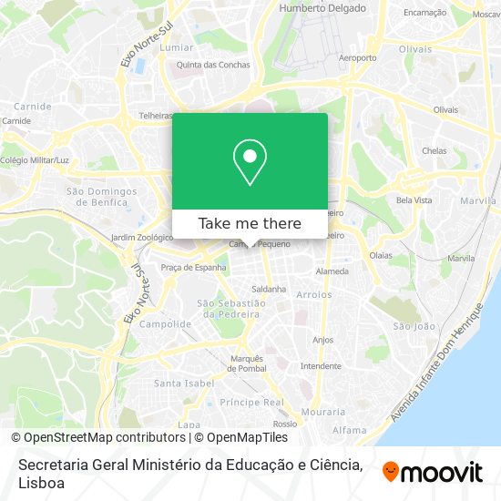 Secretaria Geral Ministério da Educação e Ciência mapa