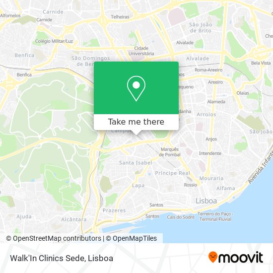 Walk'In Clinics Sede mapa