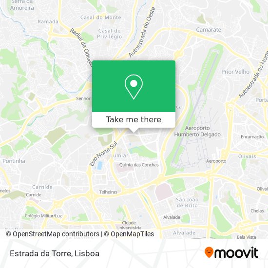 Estrada da Torre mapa