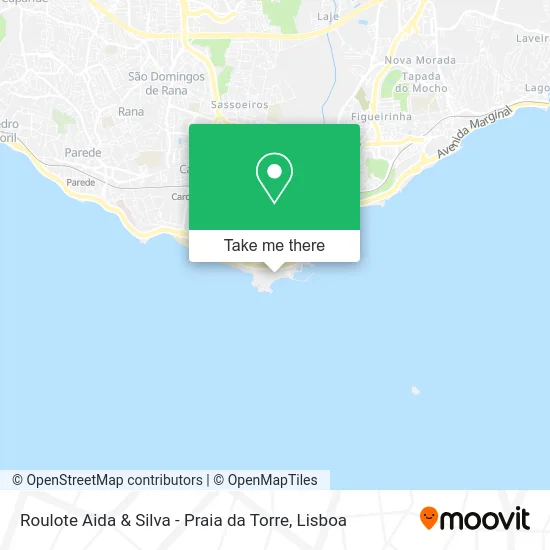 Roulote Aida & Silva - Praia da Torre map