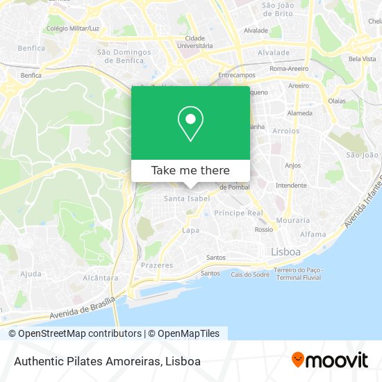 Authentic Pilates Amoreiras map
