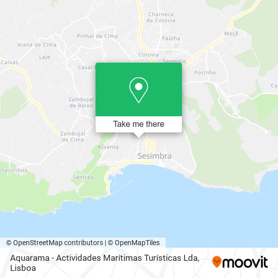 Aquarama - Actividades Marítimas Turísticas Lda map
