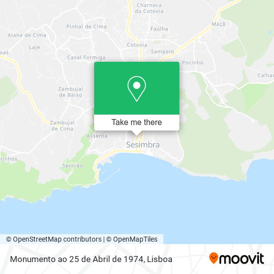 Monumento ao 25 de Abril de 1974 mapa