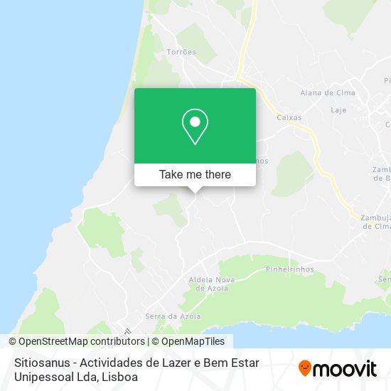 Sitiosanus - Actividades de Lazer e Bem Estar Unipessoal Lda mapa