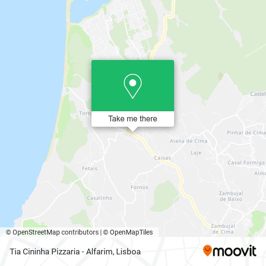 Tia Cininha Pizzaria - Alfarim map