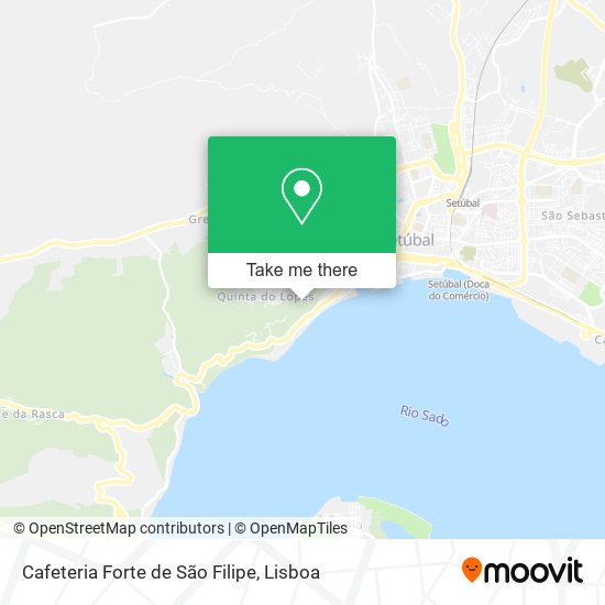 Cafeteria Forte de São Filipe mapa