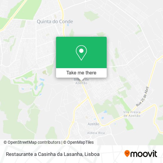Restaurante a Casinha da Lasanha mapa