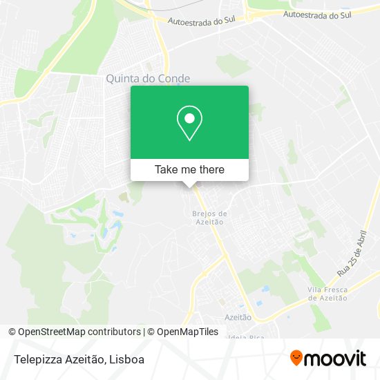 Telepizza Azeitão mapa