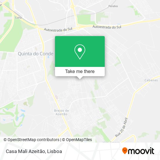 Casa Mali Azeitão mapa