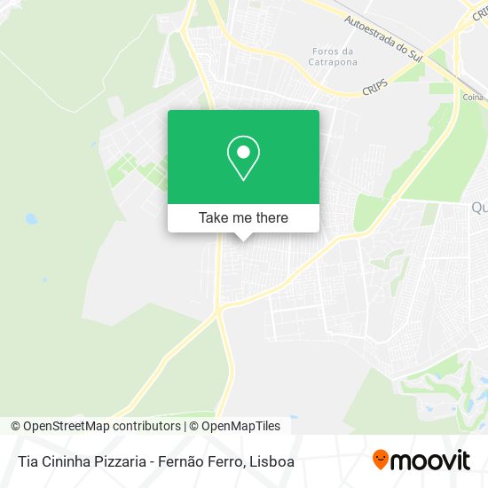Tia Cininha Pizzaria - Fernão Ferro map