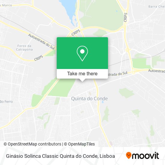 Ginásio Solinca Classic Quinta do Conde mapa